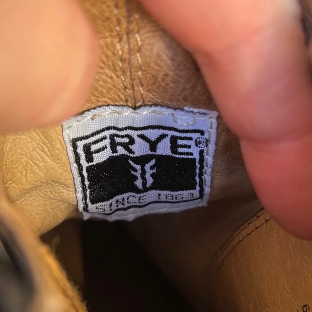 FRYE PATTY RIDING BOOTIE BLACK LEATHER ANKLE BOOTS WOMEN'S SIZE 6M
